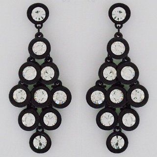 Black & Crystal Chandelier Earrings: Perfect Details: Jewelry