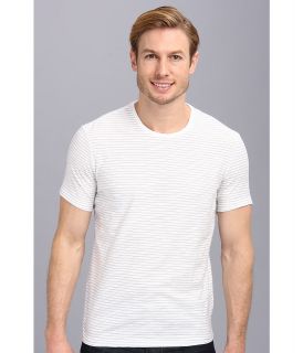 Calvin Klein Jeans Essential Slub Y/D Stripe S/S Crew Neck Mens T Shirt (White)