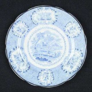 Ridgway (Ridgways) Oriental (Blue, Gold Trim) Bread & Butter Plate, Fine China D