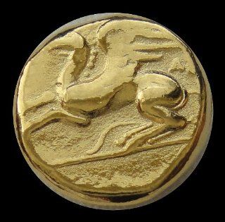 Greece Abdera Drachm 386 375 BC, 24K Gold Plated Reproduction : Collectible Coins : Everything Else