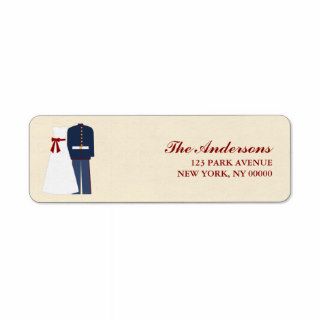 Military Wedding Address Return Labels