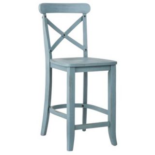 Counter Stool: French Country X Back Counter Stool   Teal