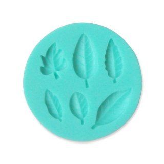 TANGCHU Leaves Shape Silicone Mould Fondant Cake Decorating Baking Tool 4.1*4.1*0.39inch Green Kitchen & Dining
