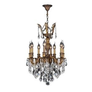 Worldwide Lighting Versailles Collection 8 Light Crystal and Antique Bronze Chandelier DISCONTINUED W83334B19