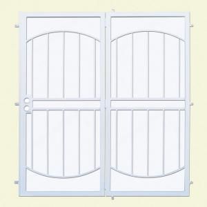 Unique Home Designs Arcada Patio 72 in. x 80 in. White Steel Security Door with Expanded Metal Screen SPD0640072E001