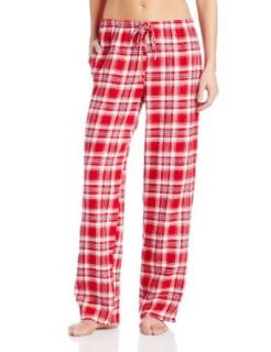 Casual Moments Women's Pajama Bottoms, Red Plaid, Medium