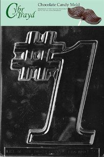 Cybrtrayd L002 Letters and Numbers Chocolate Candy Mold, No.1: Kitchen & Dining