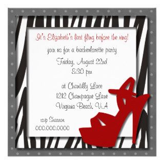 Last Fling Bachelorette Party Invitations