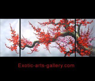 Japanese Cherry Blossom HUGE Abstract Art Canvas Wall Art Hand Painted Ready to Hang 439   Oil Paintings