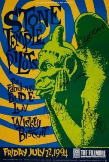 Stone Temple Pilots Autographed Concert Poster: Entertainment Collectibles