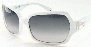 COACH ALICIA S441 S 441 WHITE 105 SUNGLASSES White Frame Gradient Gray Lens Size: 59 17 125: Clothing