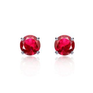 14K Gold Plated Sterling Silver Round 3mm CZ Birthstone Stud Girls Screwback earring For Children & Women: Jewelry