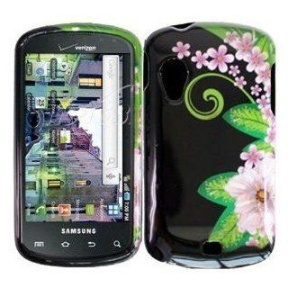 PINK FLOWER ON BLACK Design Protector Hard Cover Case for Samsung SCH i405 Stratosphere 4G LTE Android Smartphone [Verizon]: Cell Phones & Accessories