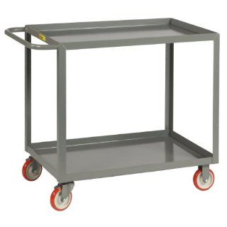 Little Giant LGL 3060 BRK Welded Service Cart with Lip Shelves, 1200 lbs Capacity, 60" Length x 30" Width x 35" Height, 2 Shelves: Industrial & Scientific