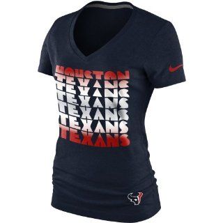 Nike Houston Texans Ladies Blockbuster V Neck Premium T Shirt   Navy Blue : Sports Fan Apparel : Sports & Outdoors