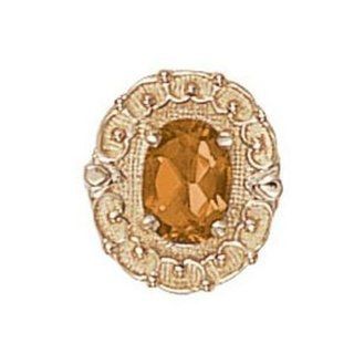 14 Karat Gold Citrine Slide GS444 CIT: Charms: Jewelry