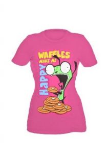 Invader Zim Gir Scratch 'N' Sniff Waffles Girls T Shirt Size : Small: Clothing