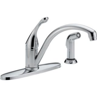 Delta Collins Single Handle Side Sprayer Kitchen Faucet in Chrome 440 WE DST