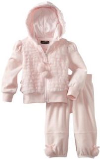 Kate Mack Baby Girls Infant Left Bank Hoodie, Pink, 12 Months: Clothing