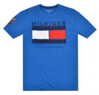 Tommy Hilfiger Men Big Flag Applique Logo Tee T shirt (XL, Denim blue) at  Mens Clothing store