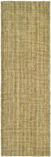 Safavieh NF447A Natural Fibers Collection Sisal Area Runner, 2 Feet by 6 Feet, Natural and Rust  