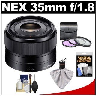 Sony Alpha E Mount 35mm f/1.8 OSS Lens with 3 (UV/FLD/CPL) Filters + Accessory Kit for NEX F3, NEX 3N, NEX 5N, NEX 5R, NEX 6, NEX 7 Digital Camera : Camera Lenses : Camera & Photo