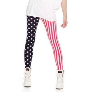 LOCOMO Women American US Flag Star Pattern Vertical Striped Legging FFT121 at  Womens Clothing store: Leggings Pants