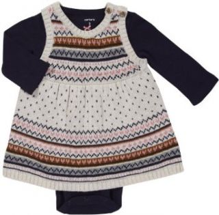 Carter's Baby girls Sweater Jumper Bodysuit Set: Infant And Toddler Bodysuits: Clothing