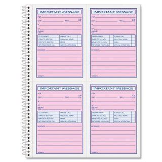 TOPS Products   TOPS   Telephone Message Book w/Fax/Mobile Section, 5 1/2 x 3 3/16, 2 Part, 200/Book   Sold As 1 Each   Quick check off style with special area for fax and mobile phone numbers.   Space for important phone numbers.   Copies remain in book a