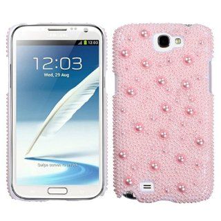 Hard Plastic Snap on Cover Fits Samsung T889 I605 N7100 Galaxy Note II Pink Pearl Diamond Back AT&T: Cell Phones & Accessories