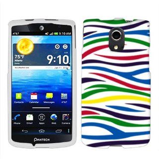 Pantech Discover Colorful Zebra on White Hard Case Phone Cover: Cell Phones & Accessories