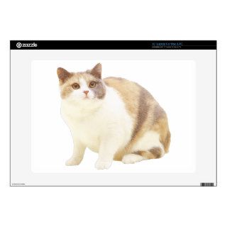 Blue Tortie and White British Shorthair Cat 15" Laptop Skins