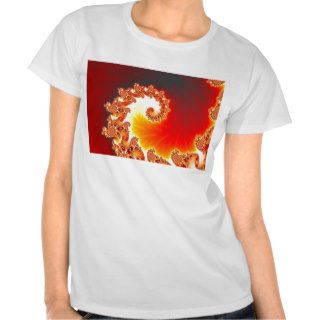 Flaming Tentacle   Fractal Art Tshirt