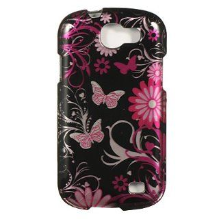 Hot Pink Butterfly Protector Case for Samsung Galaxy Express SGH i437: Cell Phones & Accessories