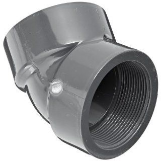 Spears 819 Series PVC Pipe Fitting, 45 Degree Elbow, Schedule 80, 1" NPT Female Industrial Pipe Fittings