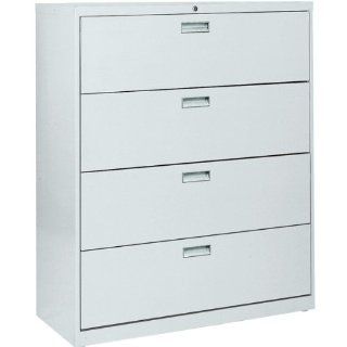 600 Series Lateral File Cabinet   Four Drawers   42"W : Office Storage Supplies : Office Products