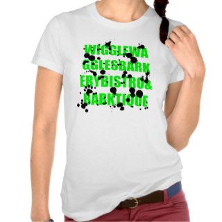 Ladies' American Apparel Green & Black Splat Tee