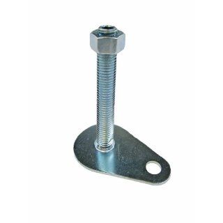 J.W. Winco 440.1 80 M24 100 OS Series GN 440.1 Carbon Steel Leveling Feet with Fixing Lug, Zinc Plated and Blue Passivated Finish, Metric Size, 80mm Base Diameter, M24 x 3.0 Thread Size, 100mm Thread Length: Vibration Damping Mounts: Industrial & Scien