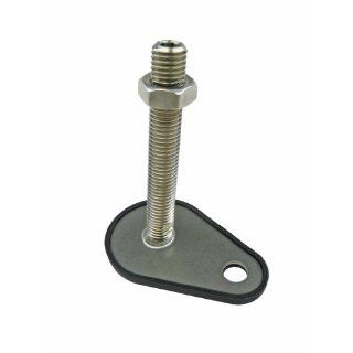 J.W. Winco 440.6 60 5/8 11 100 KR Series GN 440.6 Stainless Steel Leveling Feet with Fixing Lug and Black Plastic Base Cap, Inch Size, 2.36" Base Diameter, 5/8 11 Thread Size, 3.94" Thread Length: Vibration Damping Mounts: Industrial & Scient