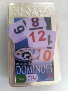Mexican Train Dominoes with 2 Color Numbers: Toys & Games