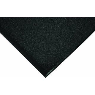 Wearwell PVC 444 Deluxe Soft Step Light Duty Anti Fatigue Mat, for Dry Areas, 4' Width x 60' Length x 5/8" Thickness, Black Floor Matting