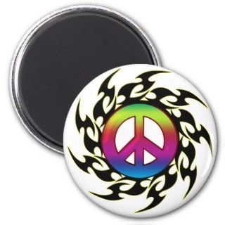Rainbow Peace Tattoo Magnets