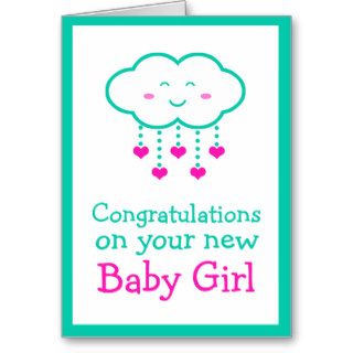 Congratulations on Your Baby Girl Greeting Card