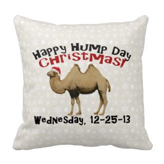 Happy Hump Day Christmas Funny Wednesday Camel Pillow