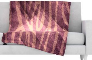 Kess InHouse Nick Atkinson Pink Zebra Texture Fleece Throw Blanket, 60 by 50 Inch  