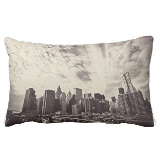 Vintage Style New York City Skyline Throw Pillow