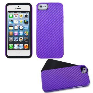 Apple iPhone 5 Hard Plastic Snap on Cover Purple Crosshatch Fusion AT&T, Cricket, Sprint, Verizon Plus A Free LCD Screen Protector (does NOT fit Apple iPhone or iPhone 3G/3GS or iPhone 4/4S) Cell Phones & Accessories