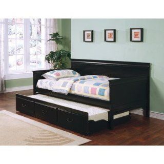 Casey Daybed with Trundle Finish: Black: Home & Kitchen