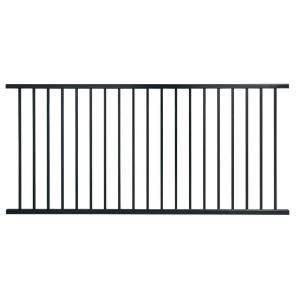 First Alert 1 1/2 in. x 7 2/3 ft. x 3 2/3 ft. Steel Galvanized Premium Grade 2 Rail Fence Panel F3GHDG92X44