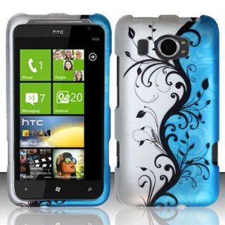 [Buy World]for HTC Titan Ii (At&t) Rubberized Design Cover   Blue Vines: Cell Phones & Accessories